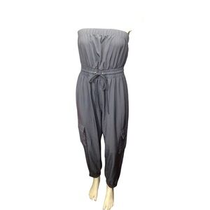 Justify Charcoal Strapless Jumpsuit